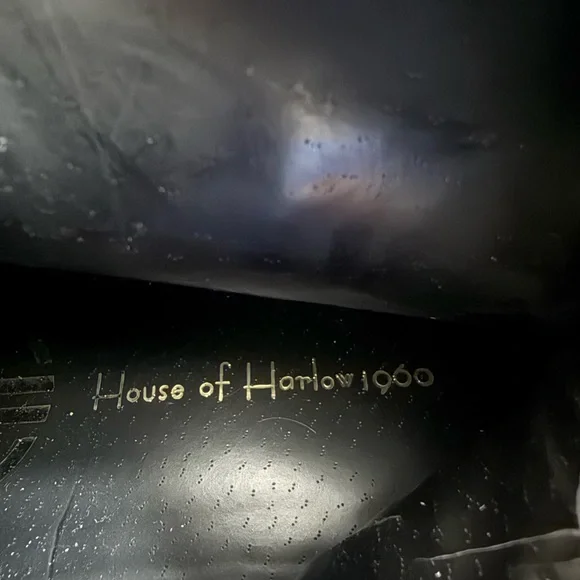 House of Harlow 1960 Tan Over the stitch and side fringe Knee Boots - Picture 6 of 7